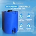 thumbnail image 2 of WaterPrepared Réservoir de Stockage d'Eau Potable avec Robinets, 55 Gallons, Bleu, 2 of 7