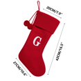 thumbnail image 2 of Gkeoshab Event & Party 20 In Initial Monogram Embroidered Christmas Stocking Knitted Christmas Decorations Stocking Knitted Hosiery Wool Hosiery Embroidered Letter Children'S Candy Gift Bag, 2 of 8
