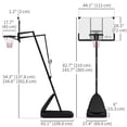 thumbnail image 2 of CoSoTower Basketball Hoop Outdoor, 4.9-10ft Portable Basketball Goal with 44" Shatterproof Backboard, Rebound System, Wheels, 2 of 7