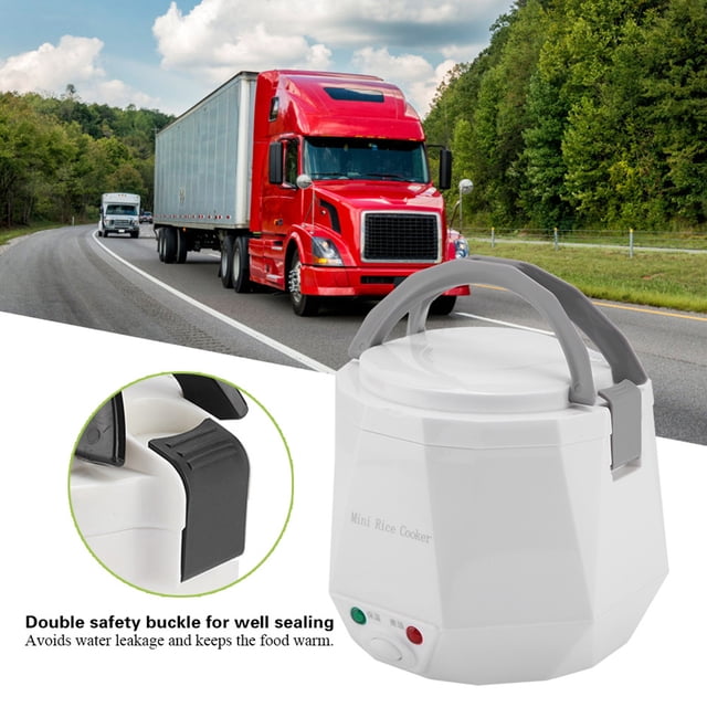 Portable Multifunctional Electric Rice Cooker Food Steamer for Truck 24V 140W 1.3L