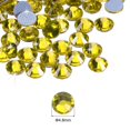 thumbnail image 2 of Uxcell Hotfix Rhinestones Flatback Crystal Glass Gems for Craft Clothes DIY Decoration Lemon Yellow 4.8mm, 2 of 5