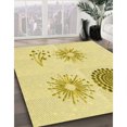 thumbnail image 3 of Ahgly Company Tapis d'Intérieur Lavables en Machine, Ronds, Jaunes, 6' Ronds, 3 of 7