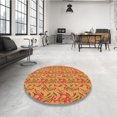 thumbnail image 4 of Ahgly Company Tapis d'Intérieur Rectangulaire Transitionnel Orange Rouge Orange Lavable à la Machine, 7 Pieds x 9 Pieds, 4 of 7