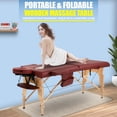 thumbnail image 2 of BestMassage Massage Table Massage Bed Height Adjustable 73 Inch Portable 2 WCarry Case Face, Burgundy, 2 of 7