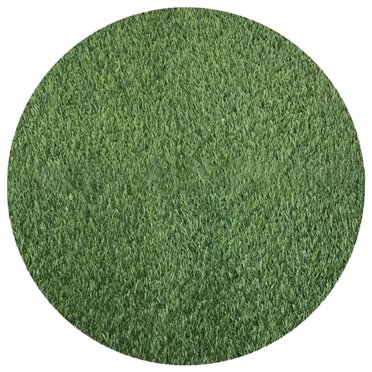Green Artificial Grass Rug for Home Use Lightweight Plastic Material Adds Natural Decor Touch 12.5 Inches Diameter