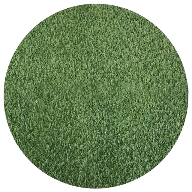 Green Artificial Grass Rug for Home Use Lightweight Plastic Material Adds Natural Decor Touch 12.5 Inches Diameter