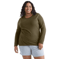 thumbnail image 1 of Just My Size T-Shirt à Manches Longues à Encolure Dégagée pour Femmes, 1X, Origan, 1 of 1