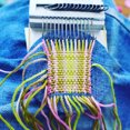 thumbnail image 3 of Duety Weaving Loom Kit Mini Darning Loom 14 Hooks Small Weaving Loom Machine for Clothes Socks Speed Weave Type Weave Tool DIY Weaving Arts and Crafts Kit for Adults Beginners, 3 of 7