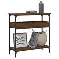 thumbnail image 1 of vidaXL Console Table with Shelf Brown Oak 29.5"x11.4"x29.5" Engineered Wood, 1 of 6