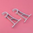 thumbnail image 2 of MasteelfCA 2pcs Aluminum Alloy Curtain Rod Bracket Roman Style Pole Rack Thick Curtain Holder Curtain Drapery Rod Curtain Accessories Curtain Pole Holder Door Frame Hook(Single Bracket White), 2 of 8