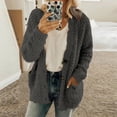 thumbnail image 1 of LSLJS Women's Plus Size Plush Cardigan Sweaters Casual Oversized Open Front Long Cardigans Button Up Outerwear, 1 of 3