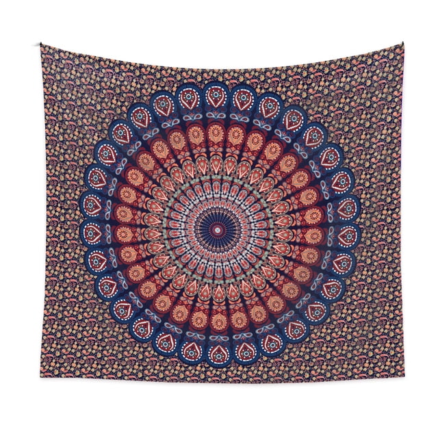 Mistaha 1PCS Tapestry 180cm * 230cm Home Bohemian Milled Mandala Flower Pattern Room Background Hanging