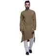 thumbnail image 1 of Atasi Solid Designer LongKurtaShirt Asymmetric Cut Full SleeveKurtaFor Men-X-Large, 1 of 1