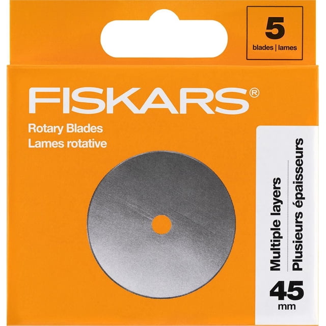 Lames droites rotatives FiskarsMD 45 mm, jeu de 5