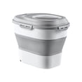 thumbnail image 1 of EGNMCR Storage Trunks Cereal Rice Food Storage Containers, Dispenser Bin With Rolling Wheel Airtight Locking Lid, Dog Pet Flour Plastic Leakproof Kitchen Pantry Hold folding cases, 1 of 7