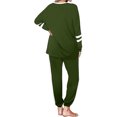 thumbnail image 4 of Innerwin Jogger Set Long Sleeve Ladies Sweatsuits Jogging Pullover Loungewear Two Piece Outfit Green XL, 4 of 7