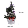 thumbnail image 2 of OULII 3 Pcs Mini Arbres Enneigés Ignifuges Ignifuges PVC Décorations de Vacances pour Village, 2 of 5