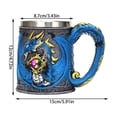 thumbnail image 2 of Medieval Roaring Dragonss Mug Western Mythology Dragonss Cup Beer Cup Creationary Three-dimensional Embossed Winged Dragonss Cup Creationary Dragonss Coffee Cup, 2 of 5