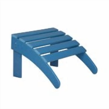 WestinTrends Outdoor Ottoman, Patio Adirondack Ottoman Foot Rest, All Weather Poly Lumber Folding Foot Stool for Adirondack Chair, Widely Used for Outside Porch Pool Lawn Backyard, Pacific Blue