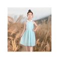 thumbnail image 4 of Robe Fille Dos Nu Bleu Blanc à Rayures Été Coton Sans Manches 10 Ans, 4 of 6