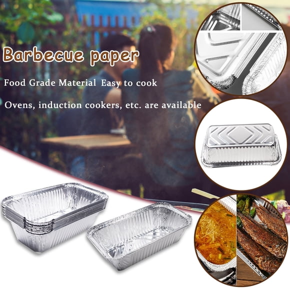 Disposable Aluminum Foil Grilled Fish Tray | Commercial Catering Container | Oven Safe | 20 Pack | 20x10.5x5.5cm | Takeout Baking Roasting Pan | Recyclable Tin Box | Food Service Packaging