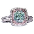 thumbnail image 1 of Bague Mode pour Femme Verte Diamant Rond Bague de Mariage Cadeau Bague 1 Pce, 1 of 9