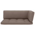 thumbnail image 3 of vidaXL Coussins de Palette 3 Pcs Tissu Taupe, 3 of 5