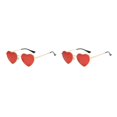 thumbnail image 3 of maskred PVC Heart-Shaped Glasses Non-Slide Silicone Nose Pads And Mulitple Colours For Chic Look Gold Metal red 2Set, 3 of 6