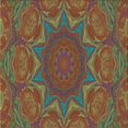 thumbnail image 1 of Ahgly Company Tapis d'Intérieur Lavable à la Machine, Carré, Transitionnel, Brun Rouge, Tapis de Zone, 5 Pieds Carré, 1 of 7