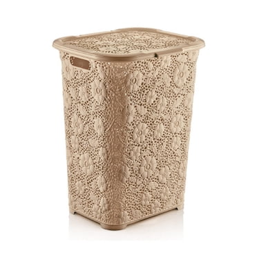Superio Panier à Linge en Dentelle collection 1,42 Boisseau (Beige)