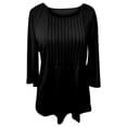 thumbnail image 3 of Huaizzzy Haut à Manches Longues pour Femme, Mode Décontractée, Plissé, Col Rond Bas, Hauts Athlétiques à Manches Courtes pour Femmes, Grands T-Shirts pour Femmes, T-Shirts Unis pour Femmes, Haut d'Entraînement pour Femme, Chemises à Manches Longues pour Femmes, 3 of 3