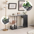 thumbnail image 2 of Costway Table Console de 43,5 Po avec Dessus en Faux Marbre et 2 Compartiments de Rangement pour Entrée et Couloir, 2 of 9