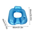 thumbnail image 3 of Water Inflatable Lounge Chair, Floating Pool Sofa, Quick Inflation, Durable Pvc Material, for Adults Minors, Beach Vacation, Back Support, Portable Relaxation Gear,YISHFHP,Blue, 3 of 8