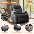 thumbnail image 4 of Lnsenfin Manual Small Recliner Chair for Small Spaces Linen Living Room,Darkgrey, 4 of 6