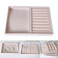 thumbnail image 3 of Velvet Jewelry Display Storage Tray, Stackable Accessories Storage, Watch Stud Show Case Organizer Style 06, 3 of 8