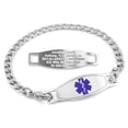 thumbnail image 1 of MedicEngraved Stainless Steel Custom Medical Alert Bracelet - 5mm Curb Link, 1 of 7