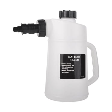 Milaget Auto Battery Filler Filling Jug Servicing Tool 2L Distilled Water Jug Dispenser Battery Filling System Jug for Trucks Car Rvs