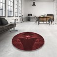 thumbnail image 4 of Ahgly Company Tapis d'Intérieur Rectangulaire Transitionnel Rouge Brique Feu Lavable à la Machine, 3 Pieds x 5 Pieds, 4 of 7