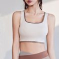 thumbnail image 2 of Virmaxy Womens High Impact Sports Bra Shock-Absorbing Gathering Collection and Complementary Breast Color Matching Edging No Wear Sports Bra White-2 XL, 2 of 4