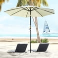 thumbnail image 2 of Outsunny Parasol de Marché Rond 3 m x 2,4 m, Beige, 2 of 10