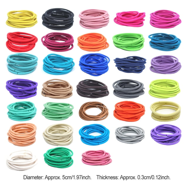 10 Pièces Bandes de Cheveux Mélangés Extensibles Réglables Décoratif Haute Élasticité Titulaire de Queue de Cheval de Protection Filles Enfants Accessoires orange Clair