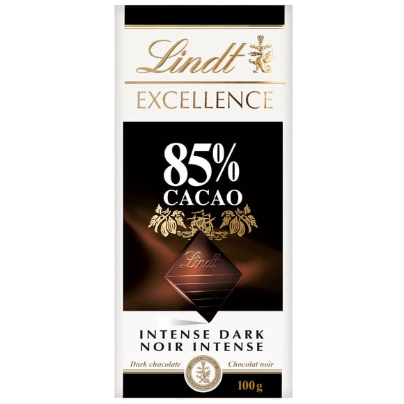 Lindt EXCELLENCE 85% Cacao Dark Chocolate Bar, 100 Grams