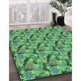 thumbnail image 3 of Ahgly Company Tapis Rectangulaire d'Intérieur Lavable en Machine Vert Transitionnel, 3 Pieds x 5 Pieds, 3 of 7