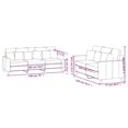 thumbnail image 4 of vidaXL 2 Piece Sofa Set with Cushions Dark Green Velvet, 4 of 4