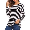 thumbnail image 3 of Ketyyh-chn99 T-Shirts Femmes Blouse Ample Confortable T-Shirt à Manches Longues Col Rond pour Femmes Noir,P, 3 of 5