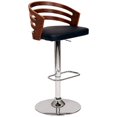 thumbnail image 4 of Armen Living Adele Tabouret de Bar Pivotant Moderne en Similicuir Noir, 4 of 5