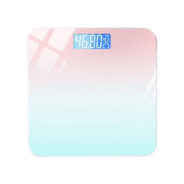Rechargeable Digital Body Scale 26cm, Tempered Glass Electronic Weight Scale, High Precision Mini Bathroom Scale
