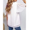 thumbnail image 4 of Hauts pour Dames Manches Courtes Femmes Décontracté Manches Courtes en Chiffonnier Uni Blouse T-Shirt à Col en V Hauts pour Dames Hauts pour Femmes Décontracté, 4 of 8