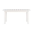 thumbnail image 4 of CorLiving Miramar Solid Hardwood Outdoor Slat Top Coffee Table, White, 4 of 7