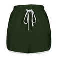 thumbnail image 4 of VKOYWKM Workout Shorts for Women Solid Color Dolphin Hem Exercise Shorts Drawstring Waisted Running Athletic Gym Shorts with Pockets, 4 of 6